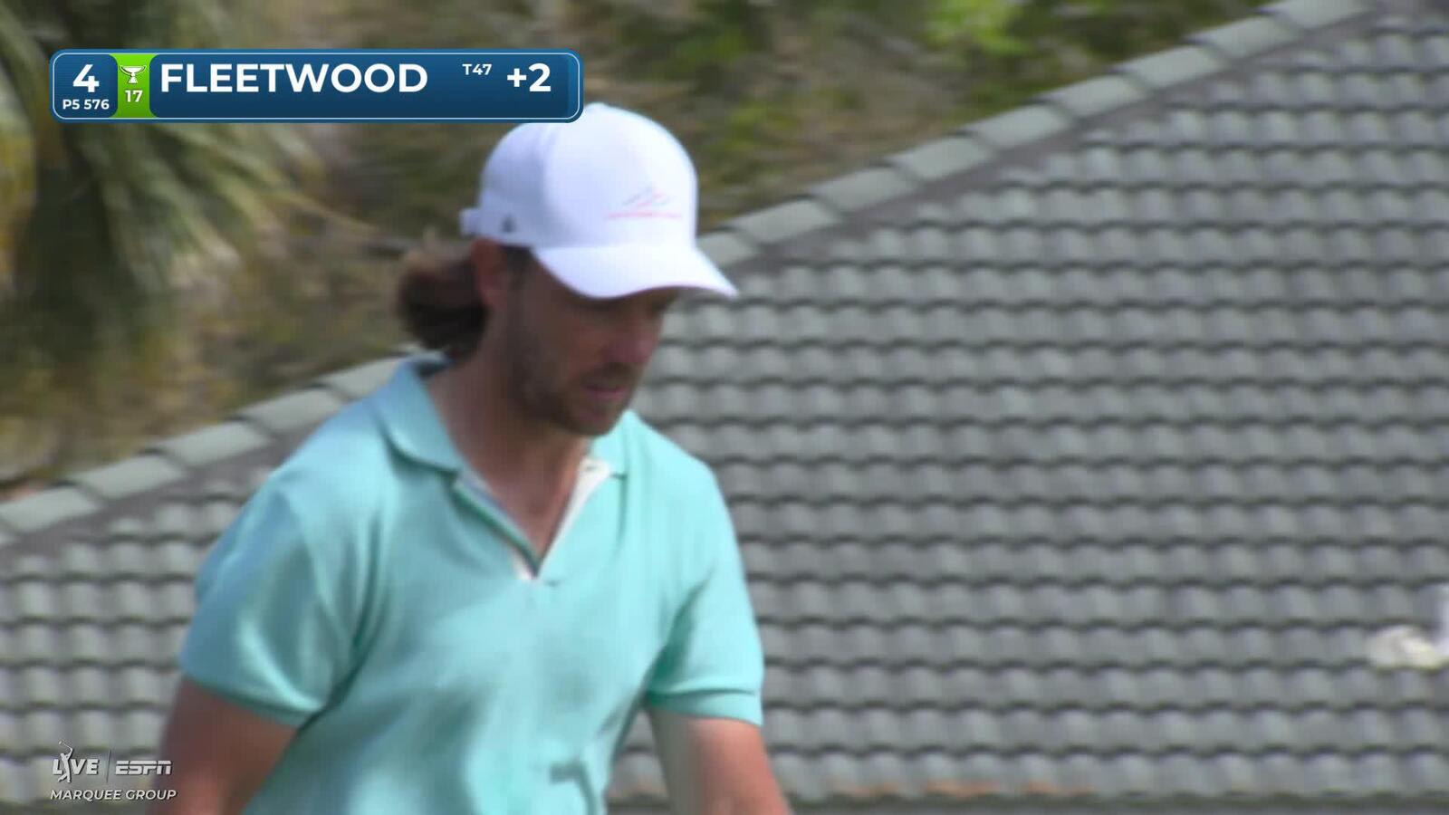 Tommy Fleetwood sinks 7-foot birdie putt on No. 4 at Arnold Palmer