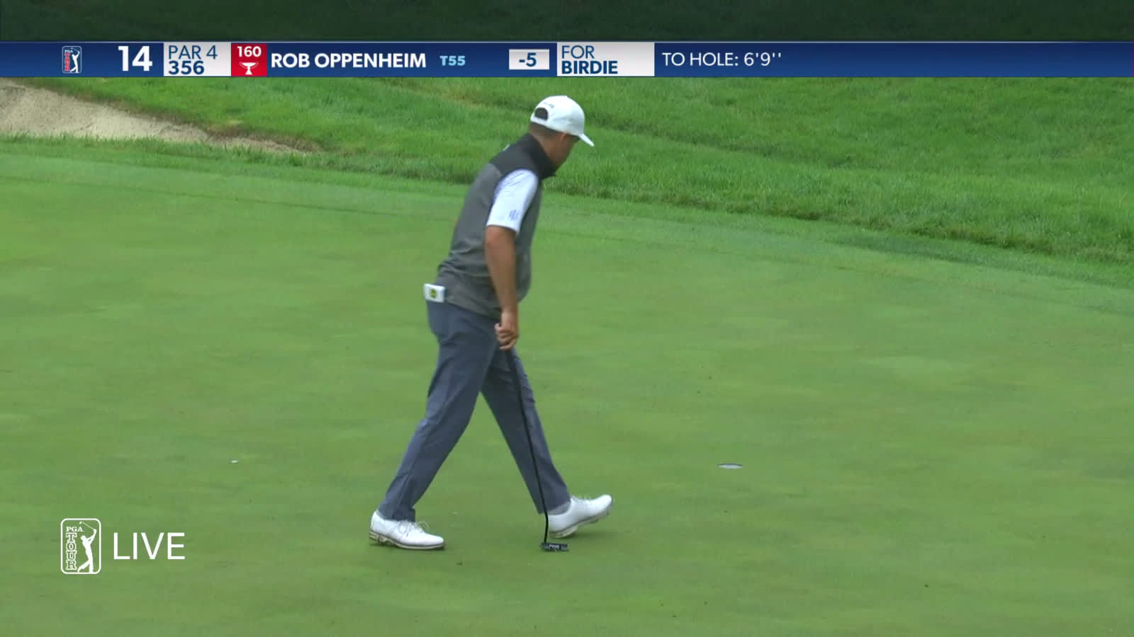 Rob Oppenheim makes short birdie putt at John Deere