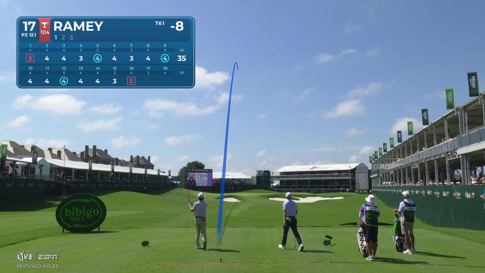 Chad Ramey hits tee shot to 13 feet, sets up birdie on No. 17 at THE CJ CUP