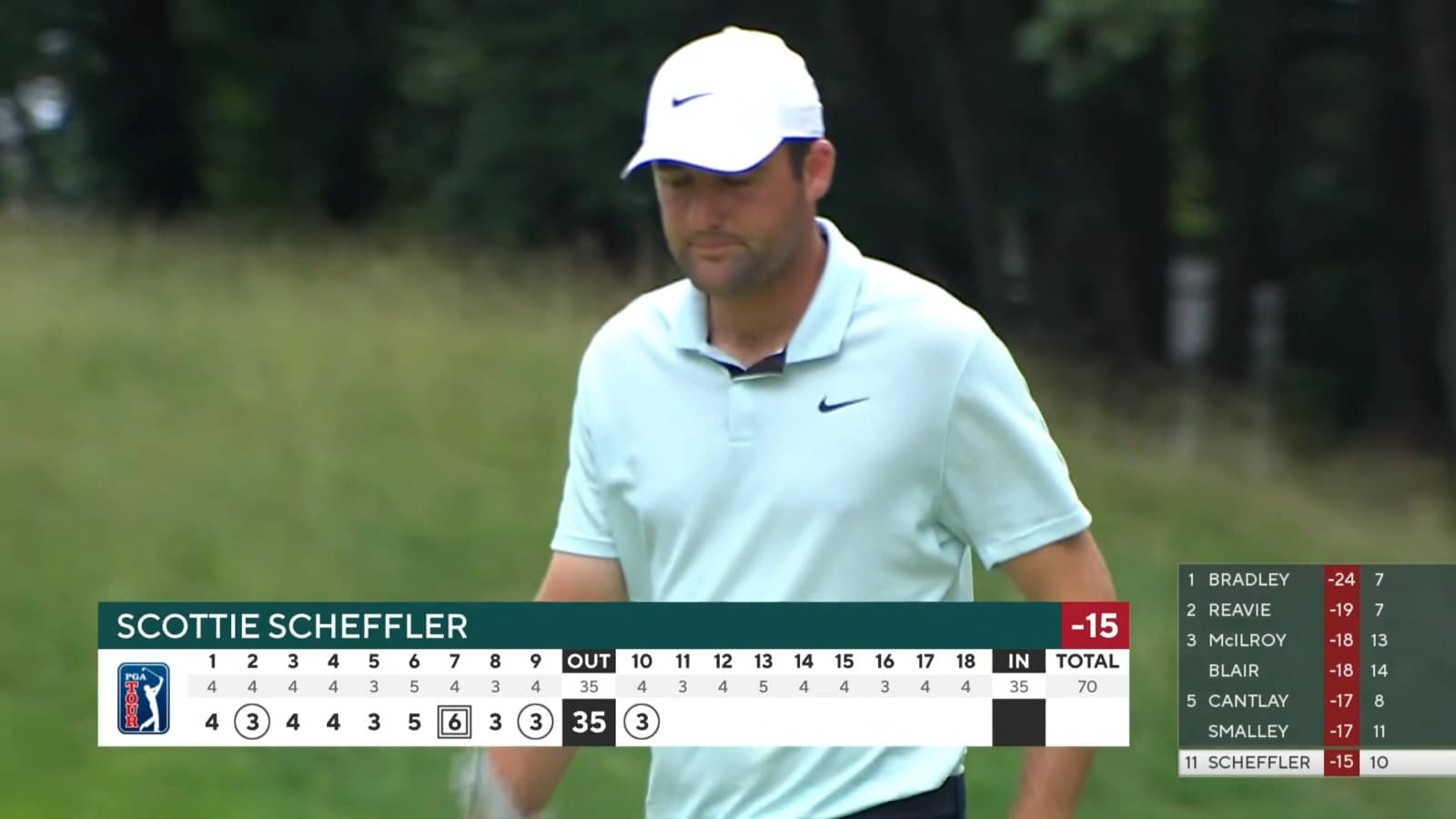 Scottie Scheffler cards back-to-back birdies on No. 10 at Travelers
