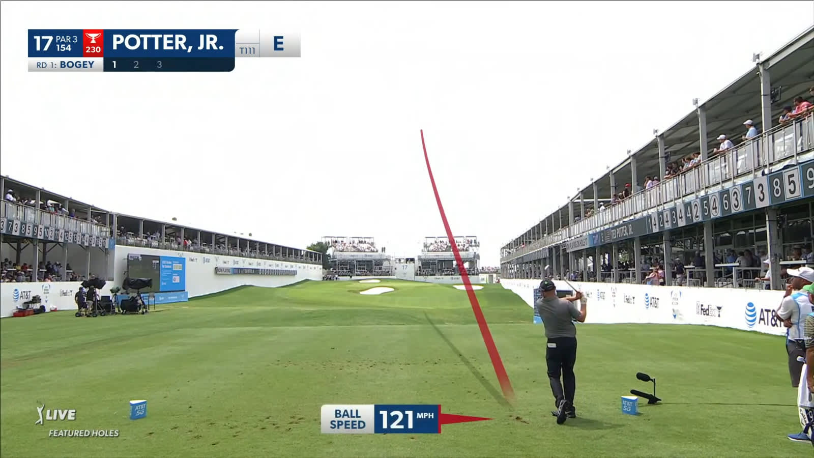 Ted Potter, Jr. sticks tee shot for birdie at AT&T Byron Nelson