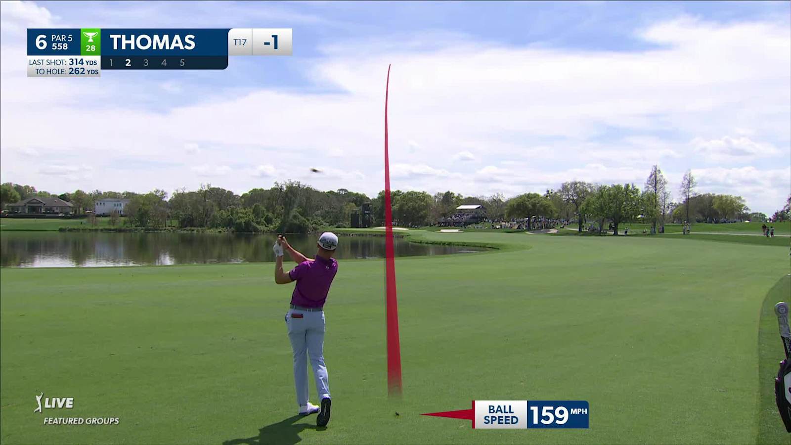 Justin Thomas makes birdie on No. 6 at Arnold Palmer