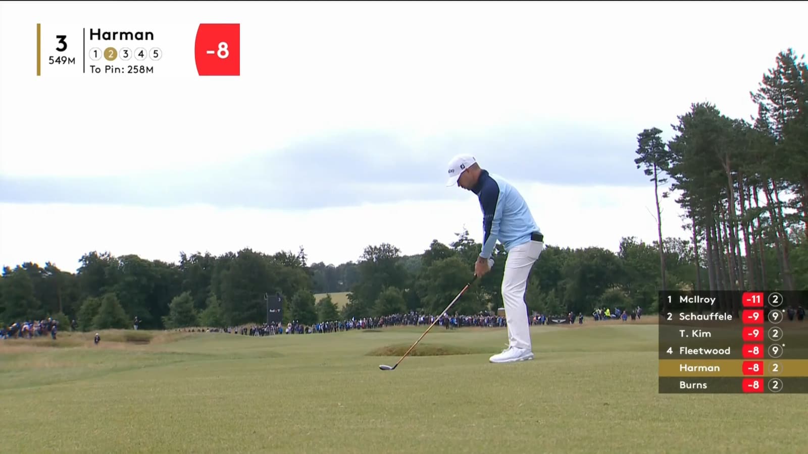 Brian Harman dials in approach to set up birdie at Genesis Scottish Open