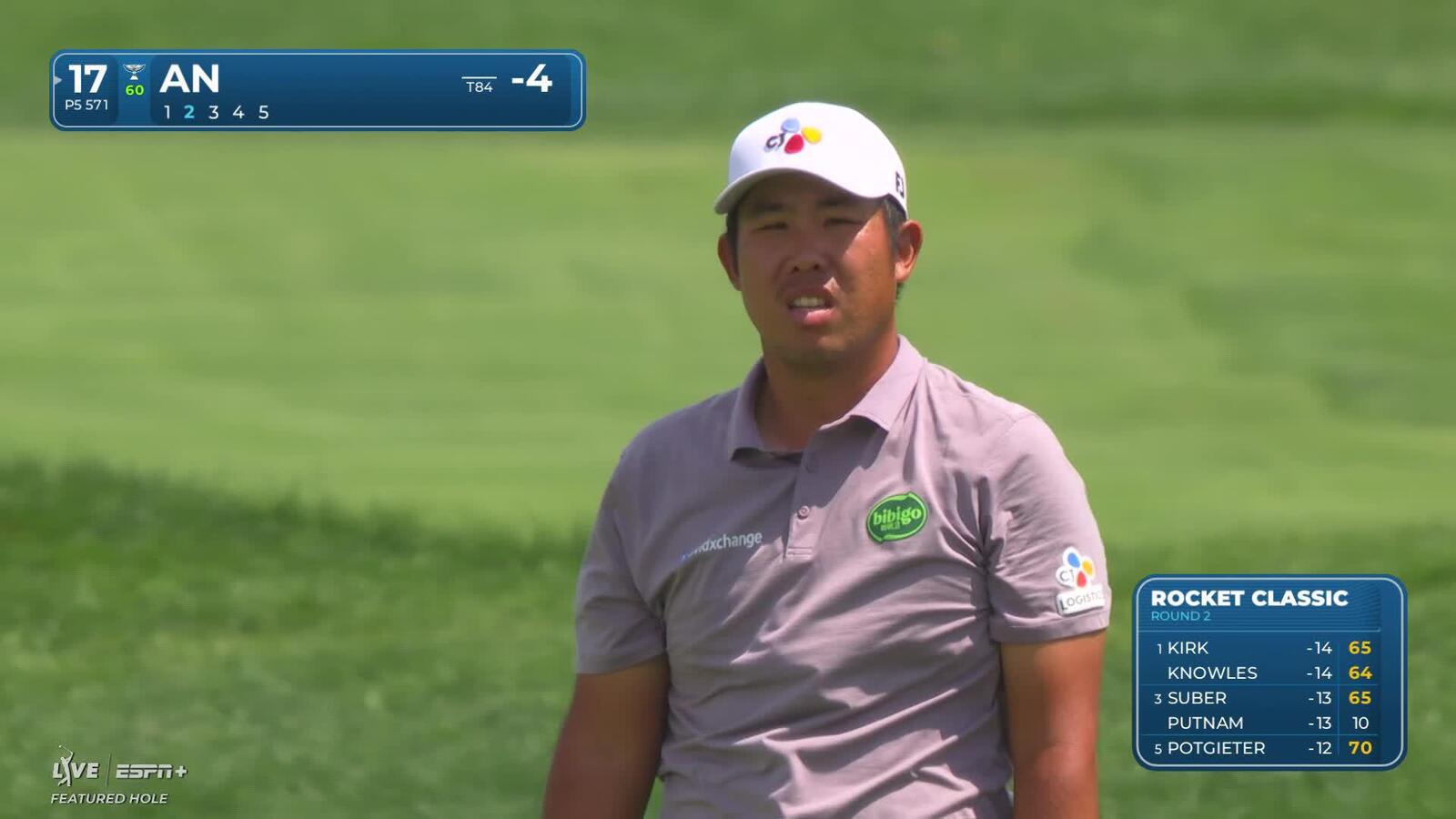 Byeong Hun An makes birdie on No. 17 at Rocket Classic