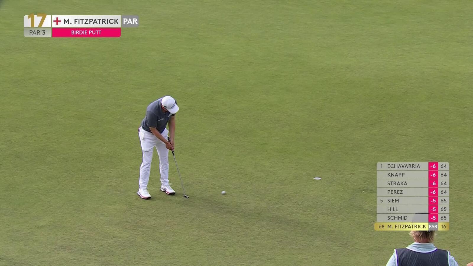 Matt Fitzpatrick makes birdie on No. 17 at Genesis Scottish Open