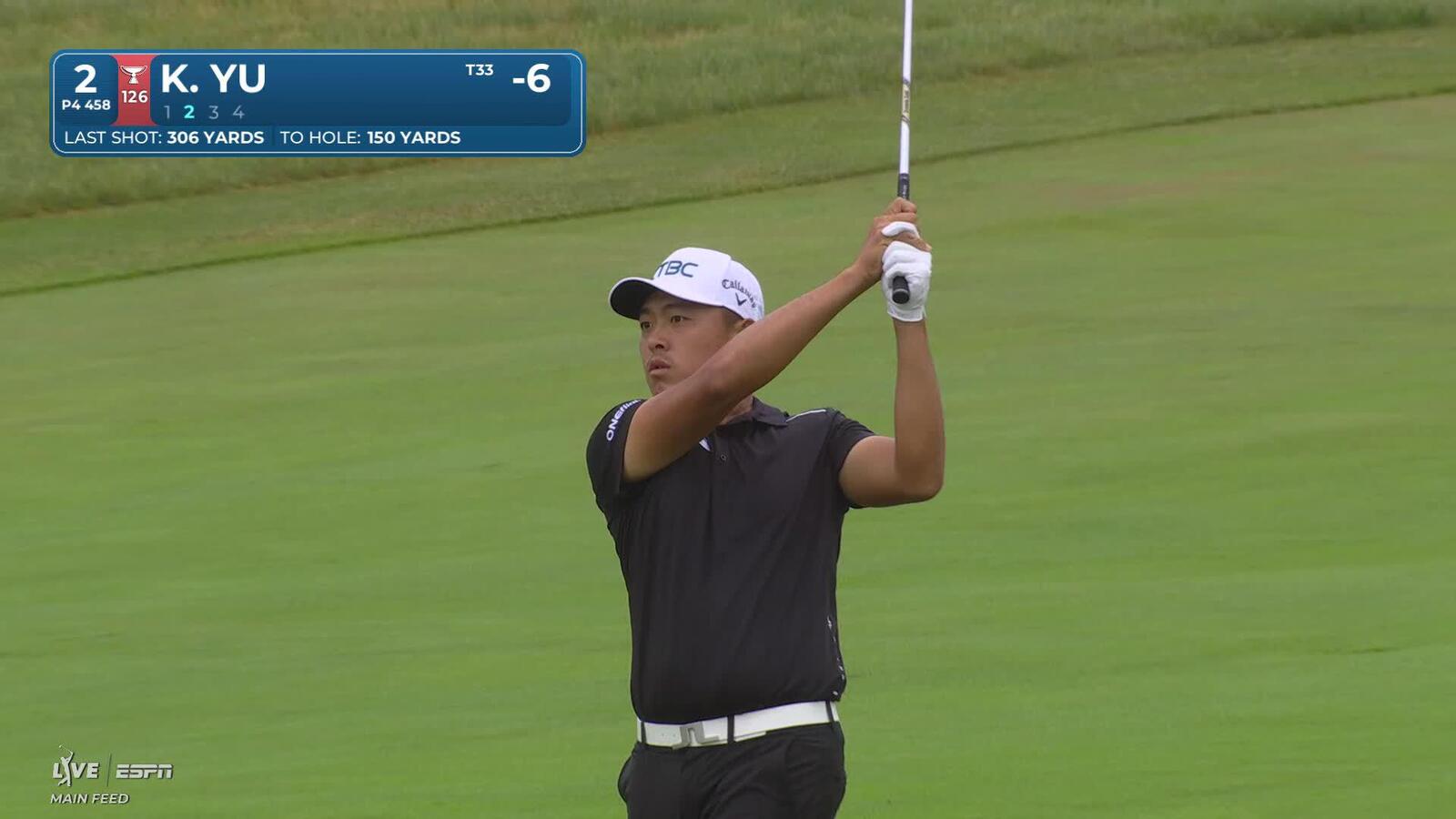 Kevin Yu gets up-and-down from 149 yards for birdie on No. 2 at RBC Canadian