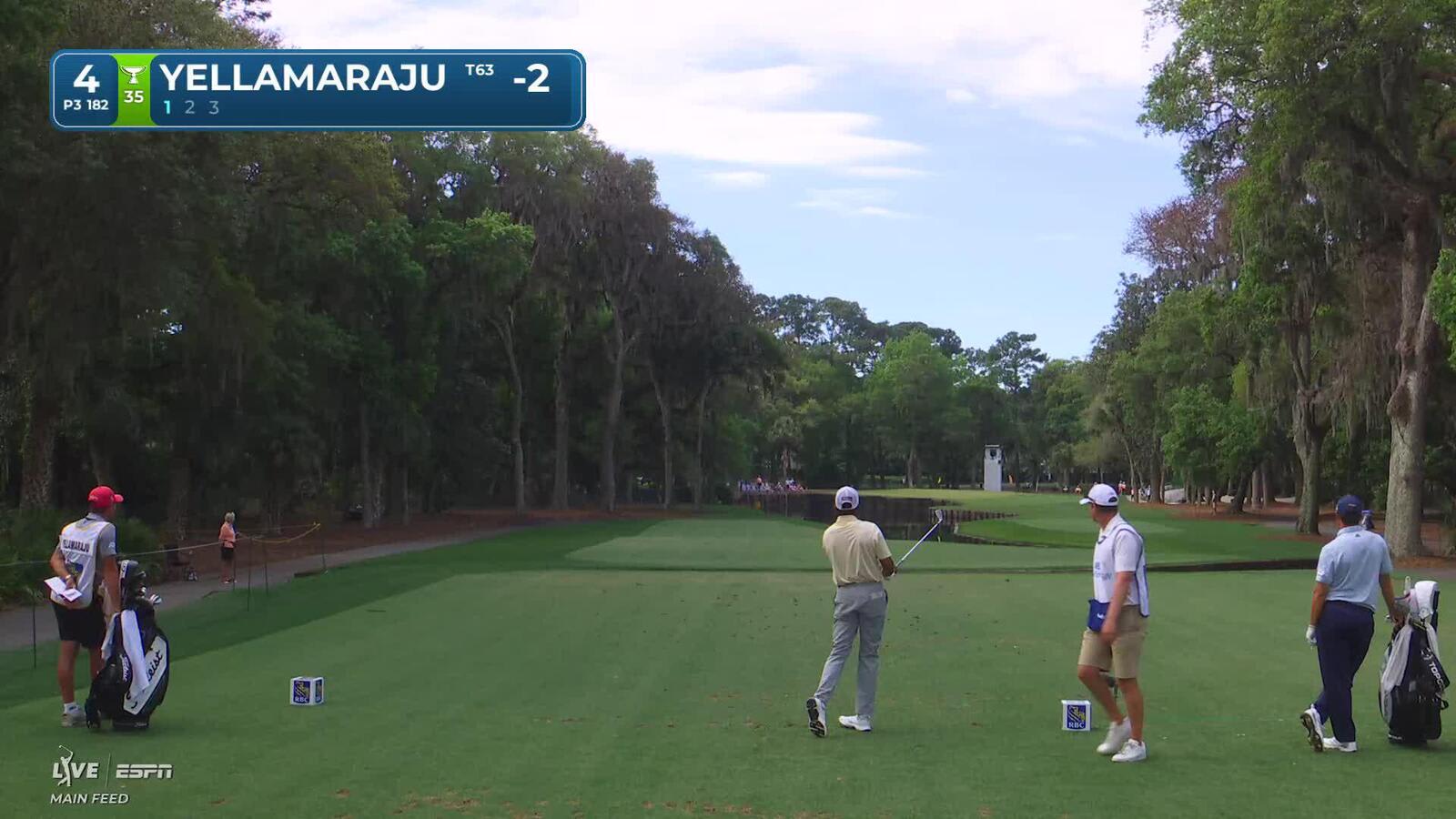 Sudarshan Yellamaraju sinks 23-foot birdie putt on No. 4 at RBC Heritage