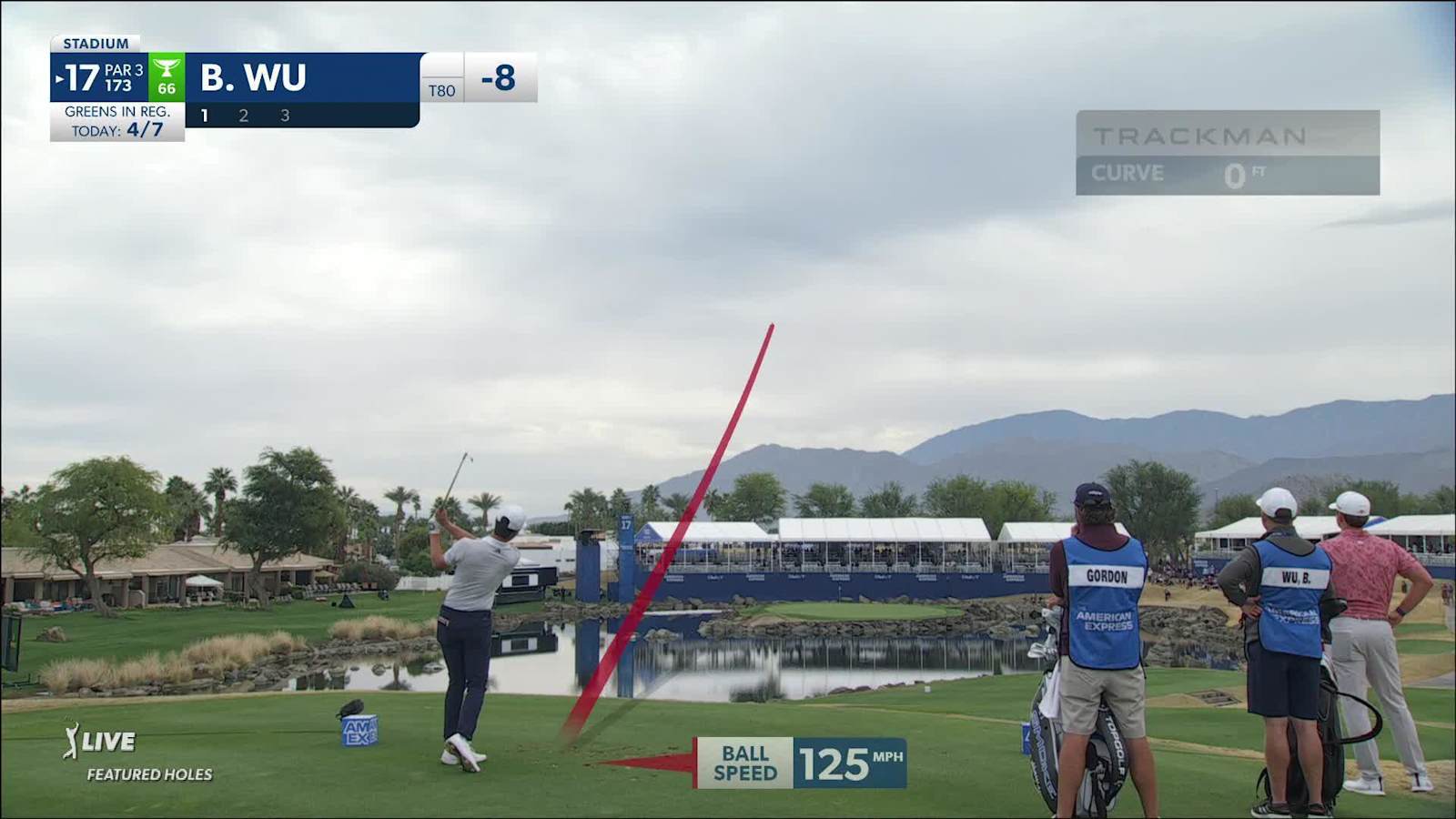 Brandon Wu's tee shot yields birdie at The American Express