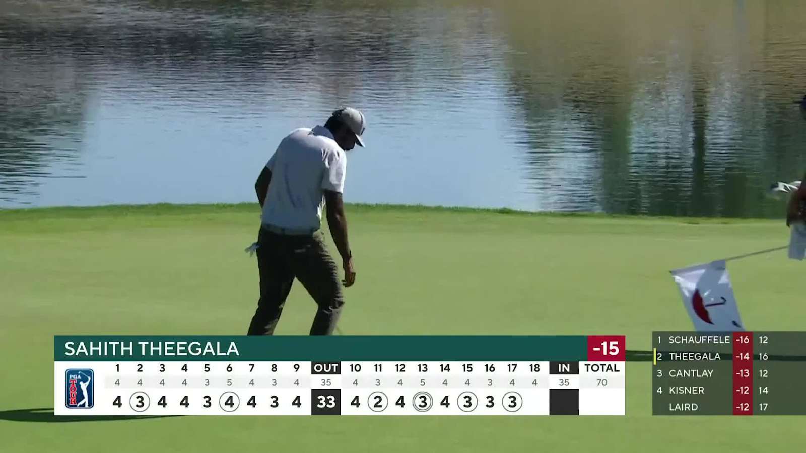 Sahith Theegala nearly holes out eagle from 153 yards at Travelers