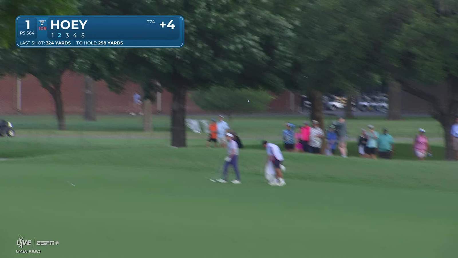 Rico Hoey makes birdie on No. 1 at Charles Schwab