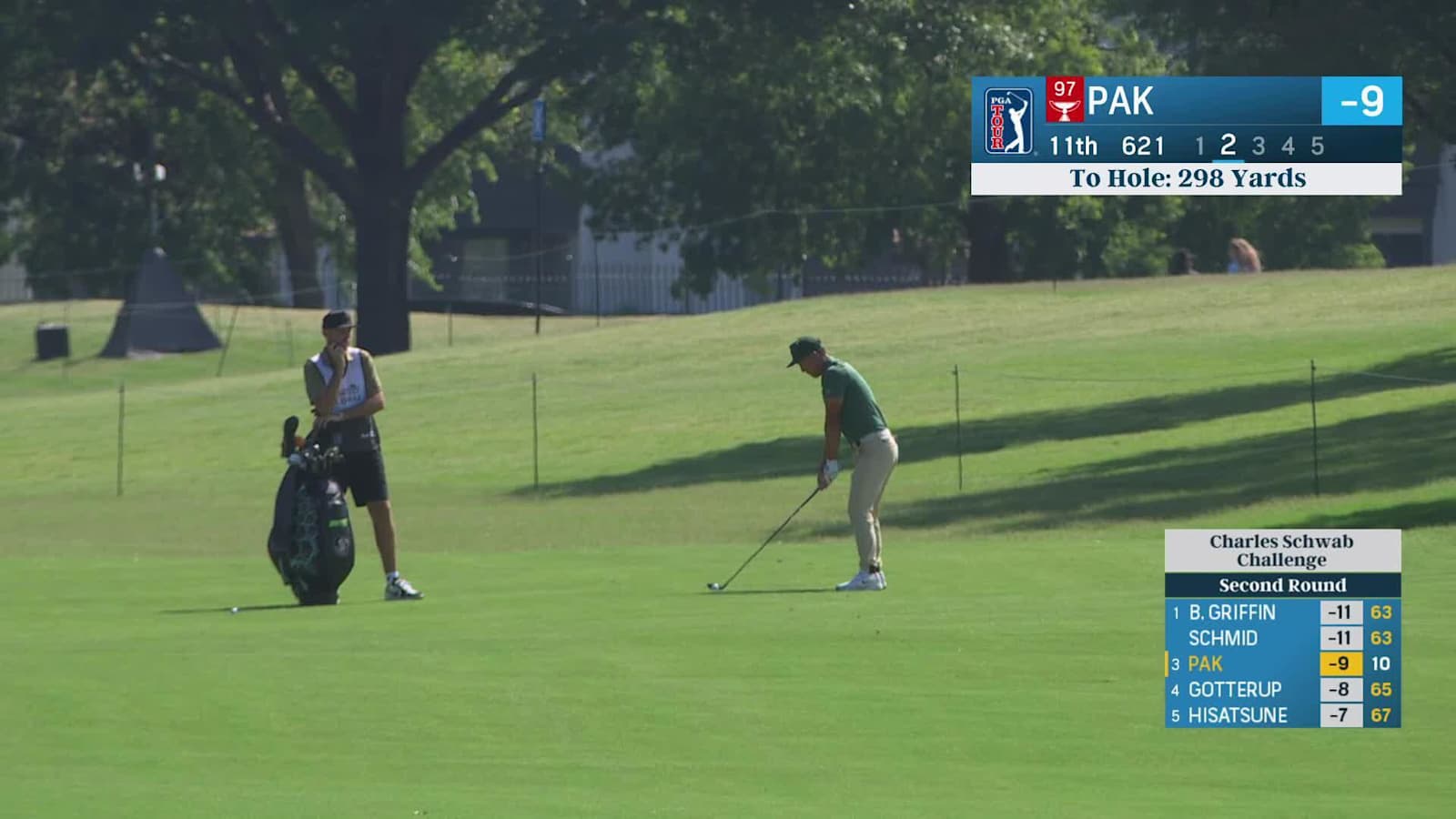 John Pak makes birdie on No. 11 at Charles Schwab