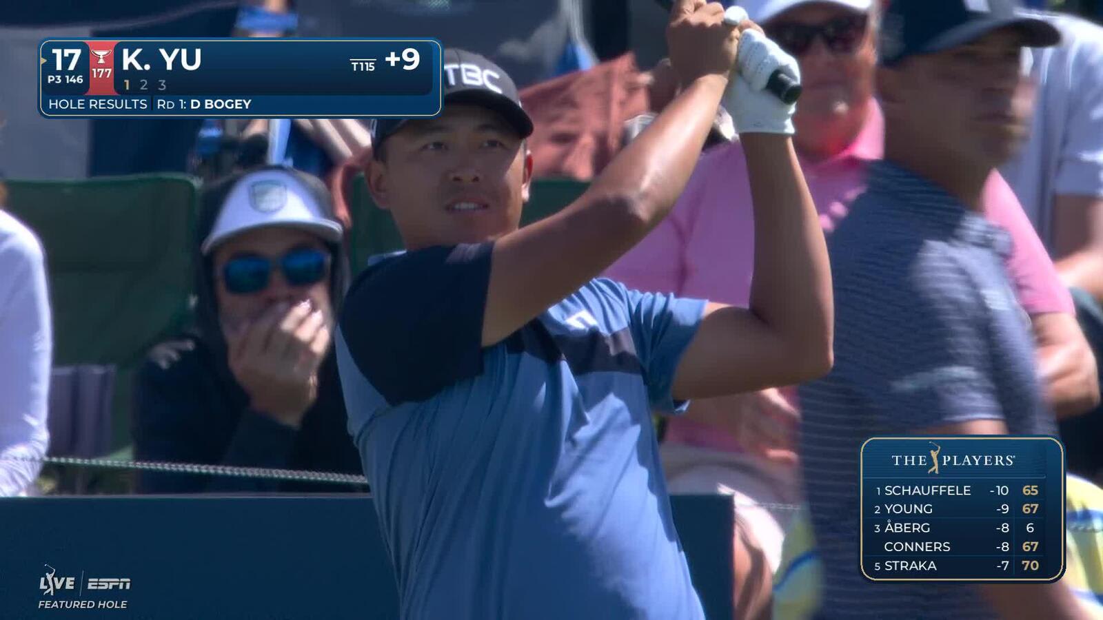 Kevin Yu hits 145-yard drive to 8 feet, sets up birdie on No. 17 at THE PLAYERS