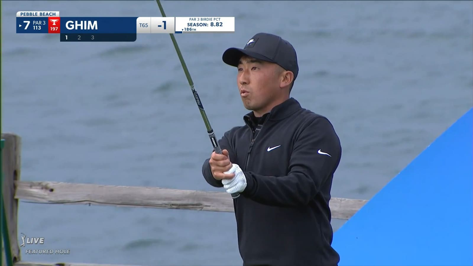 Doug Ghim hits 113-yard tee shot to within 5 feet at AT&T Pebble Beach