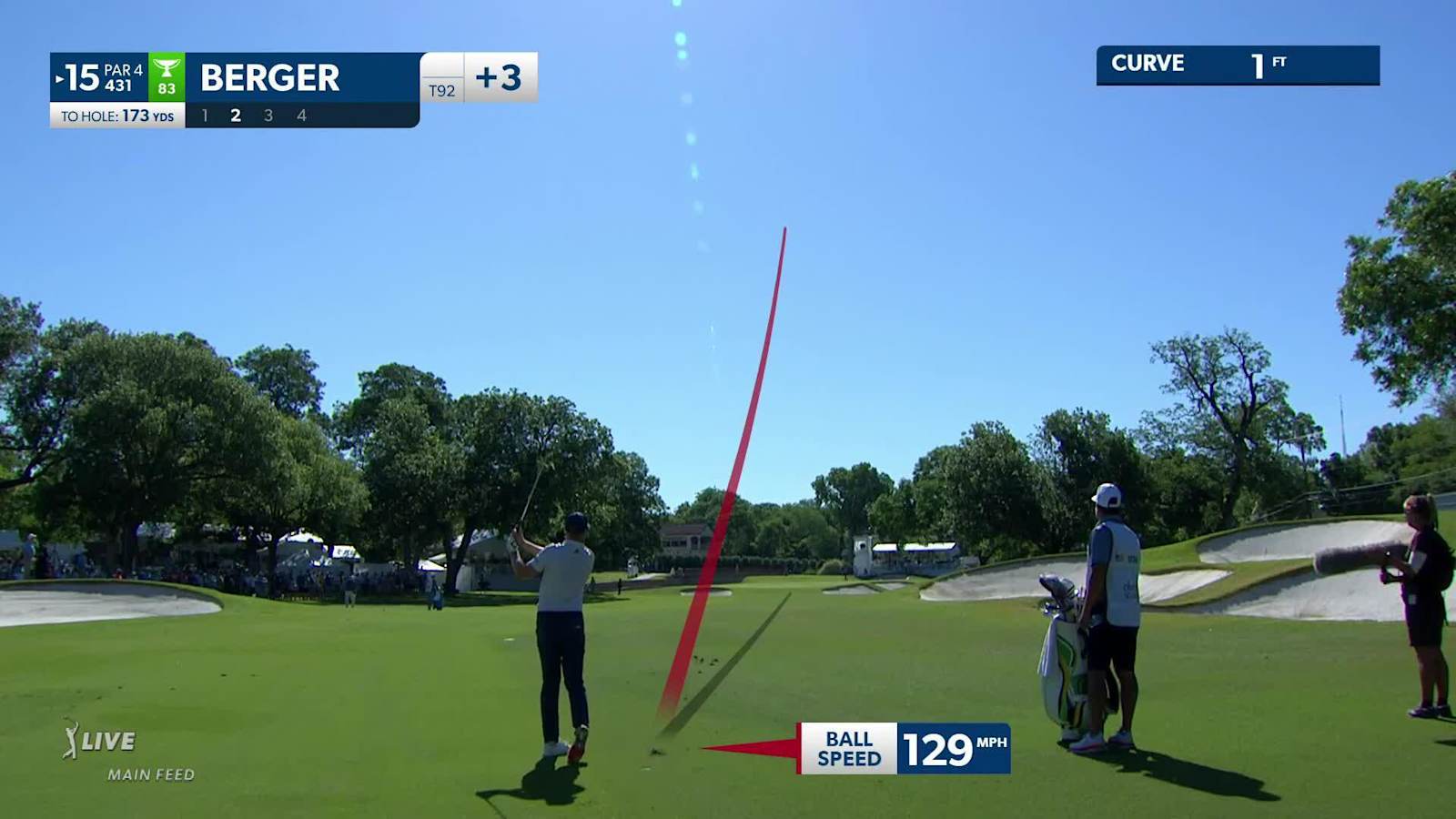 Daniel Berger's 174-yard iron to 3 feet and birdie at Charles Schwab