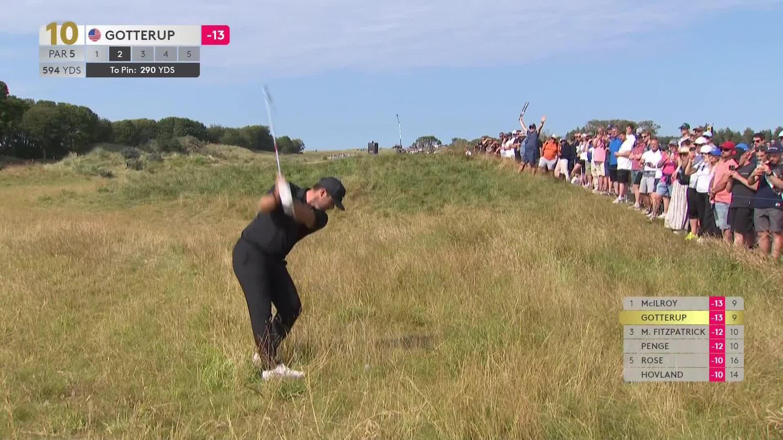 Chris Gotterup makes birdie on No. 10 at Genesis Scottish Open