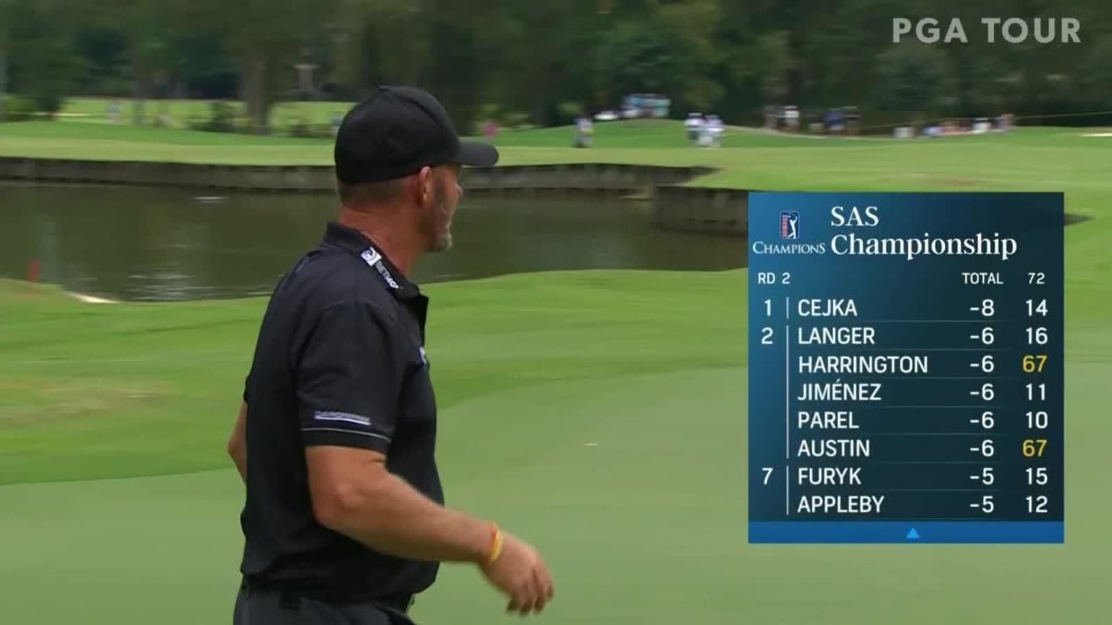 Alex Cejka makes birdie on No. 14 at SAS Championship