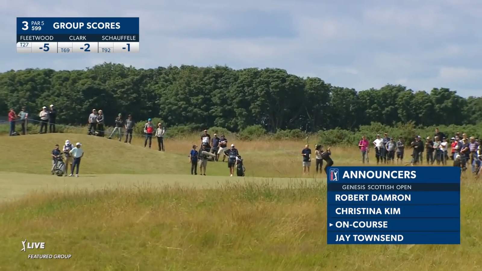 Wyndham Clark navigates No. 3 for birdie at Genesis Scottish Open