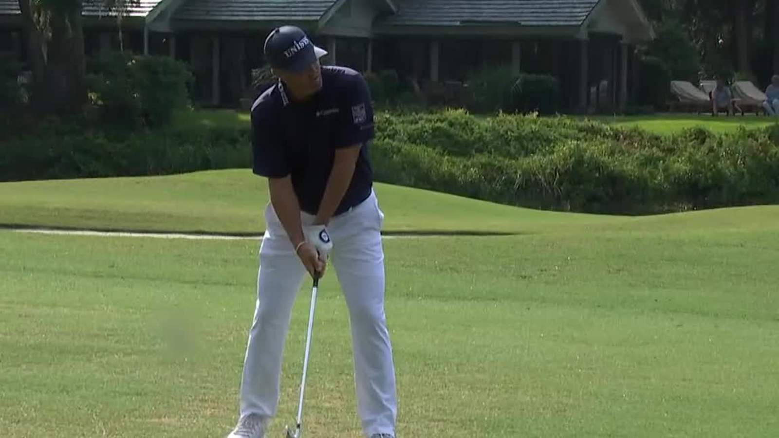 Ryan Palmer gets up-and-down for birdie at RBC Heritage