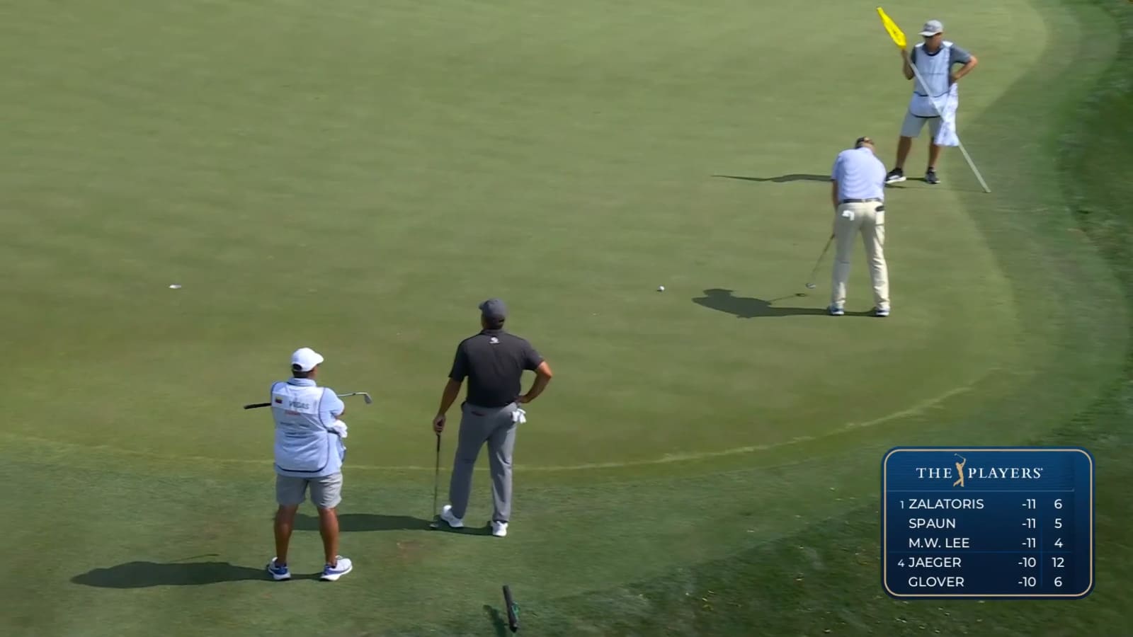 Trey Mullinax holes a 21-foot birdie putt at THE PLAYERS