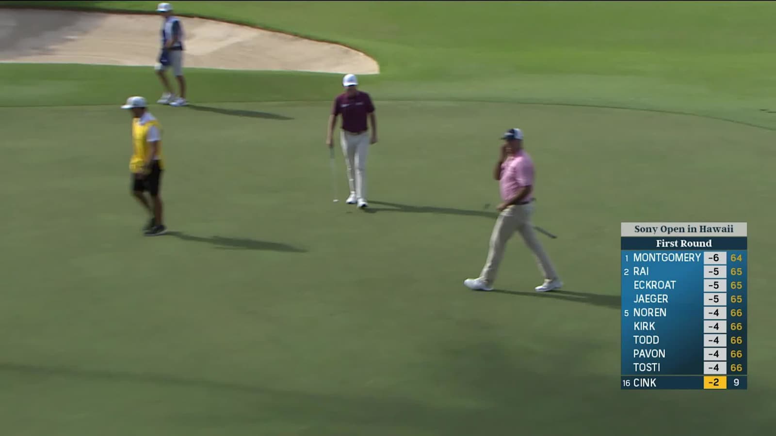 Stewart Cink sinks a long eagle on No. 9 at Sony Open