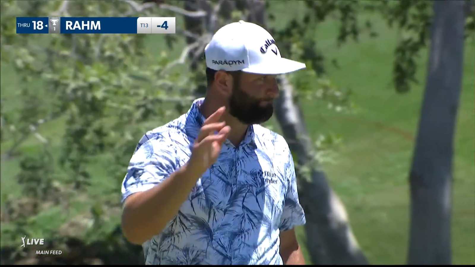 Jon Rahm sinks 25-footer for birdie at Mexico Open
