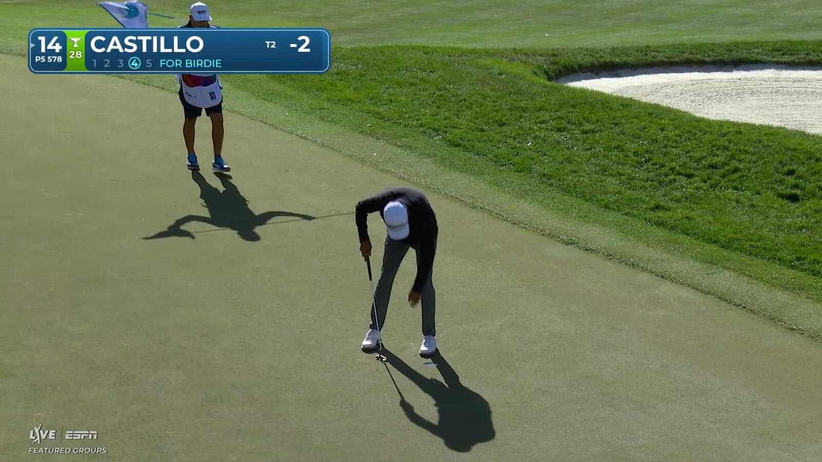 Ricky Castillo taps in from 1 foot for birdie on No. 14 at Valspar