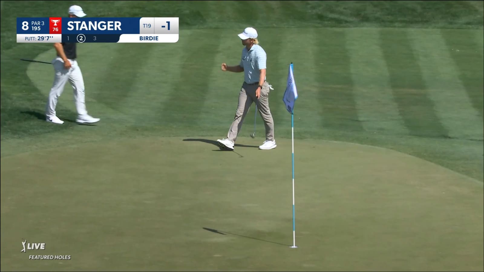 Jimmy Stanger holes 29-foot birdie putt at Valspar