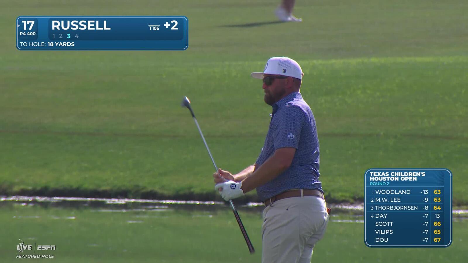 Casey Russell holes 54-foot birdie putt from rough at Texas Children's