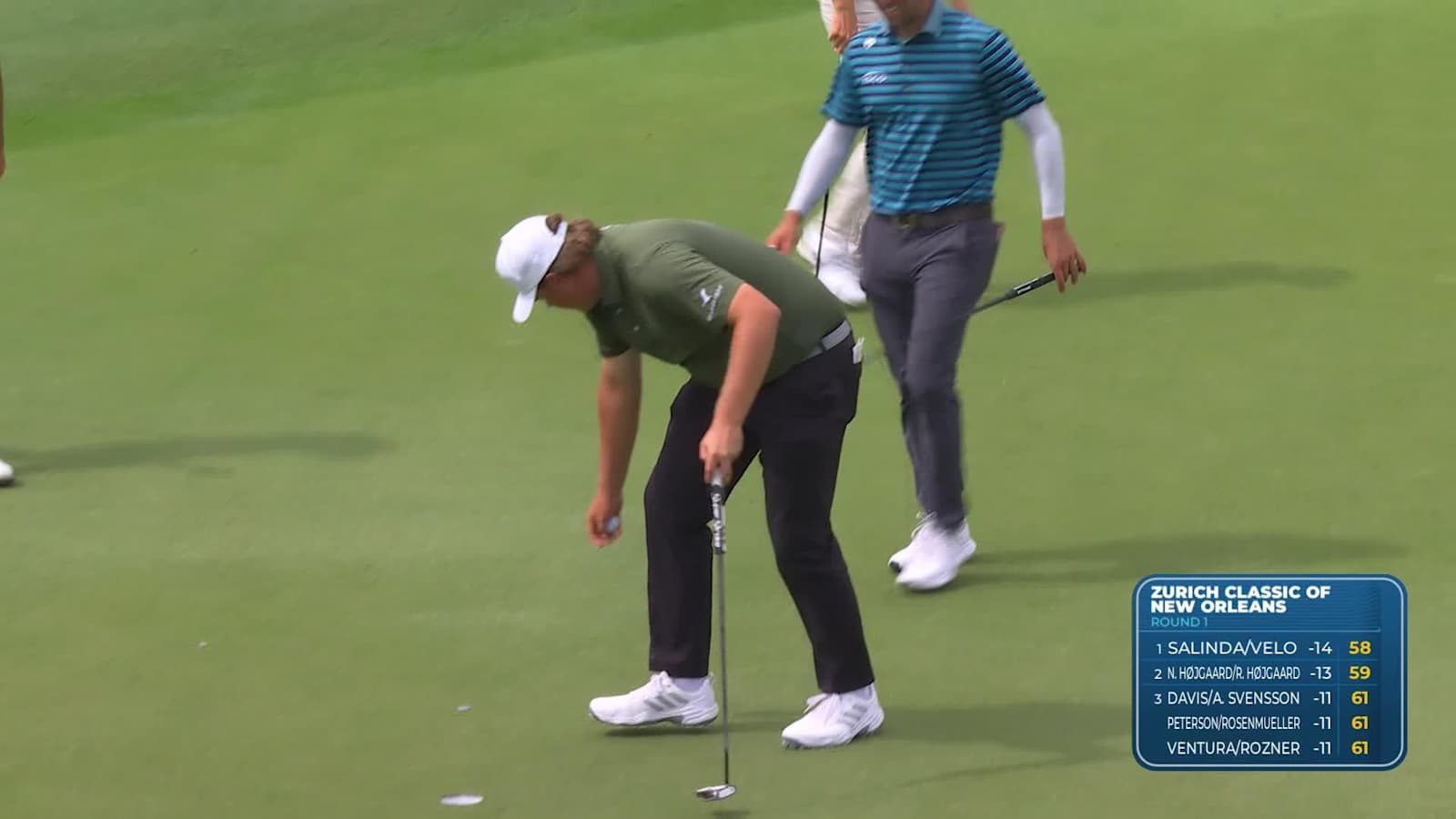 Sami Valimaki makes birdie on No. 11 at Zurich Classic