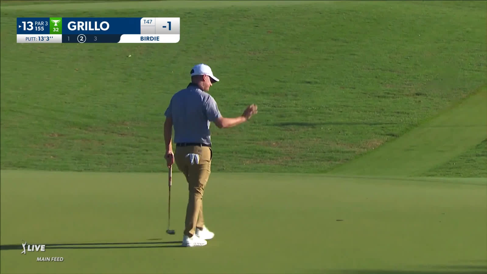 Emiliano Grillo makes 13-foot putt for birdie at Mexico Open