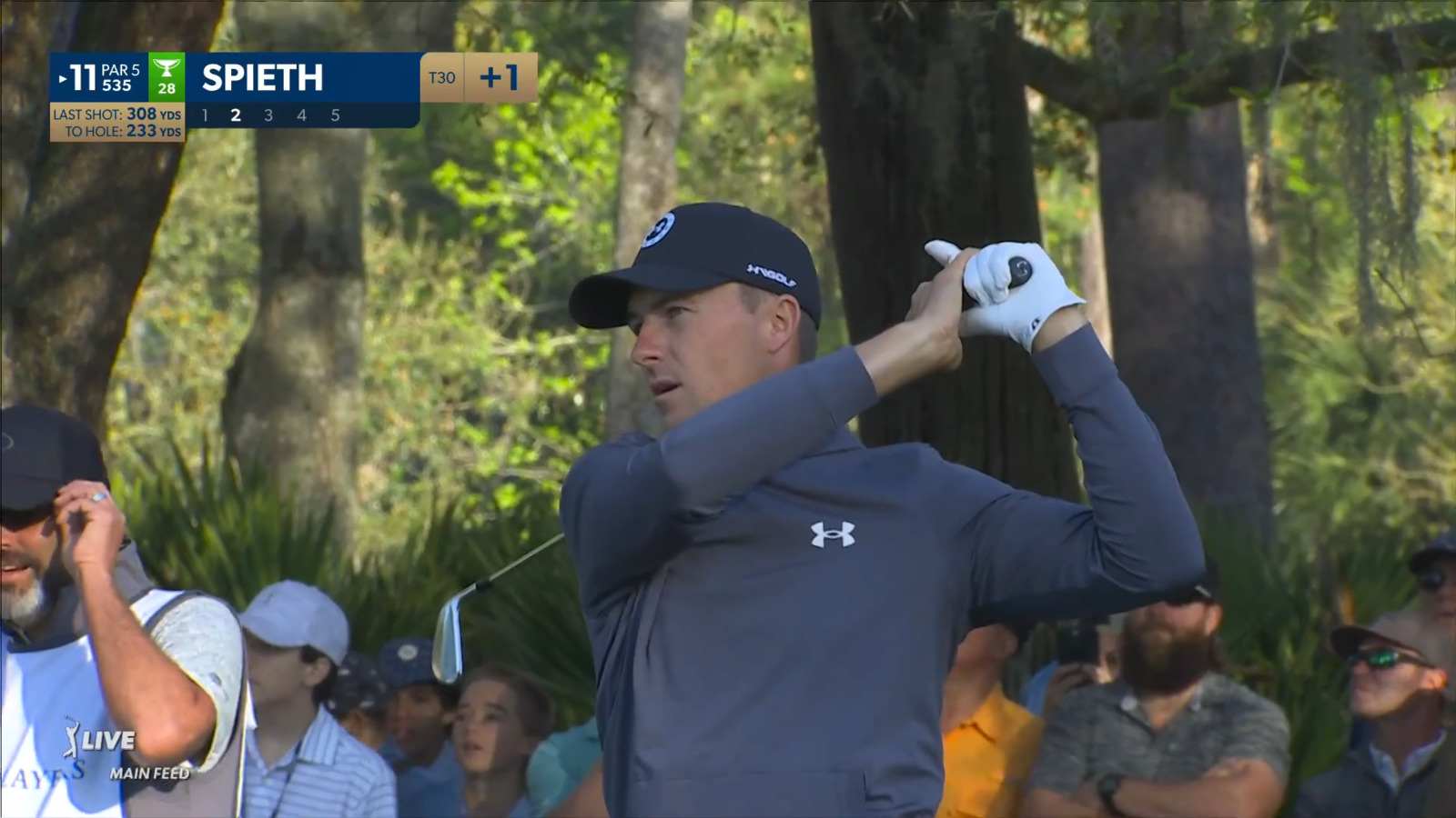Jordan Spieth's nice up-and-down for birdie at THE PLAYERS