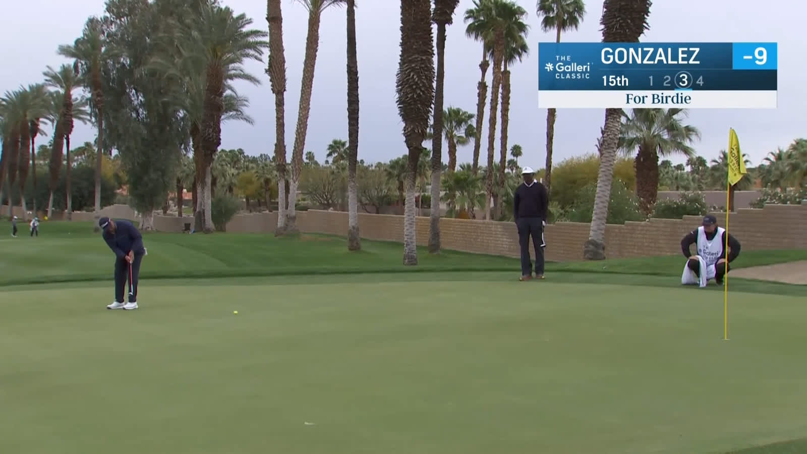 Ricardo Gonzalez holes long birdie putt at Galleri Classic