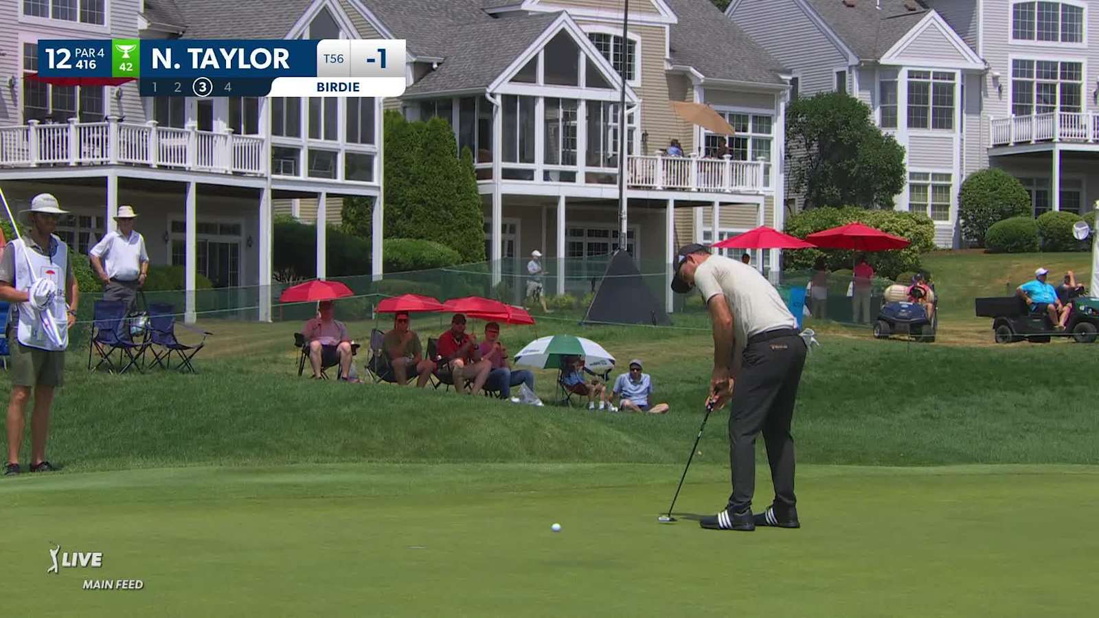 Nick Taylor makes short birdie putt at Travelers