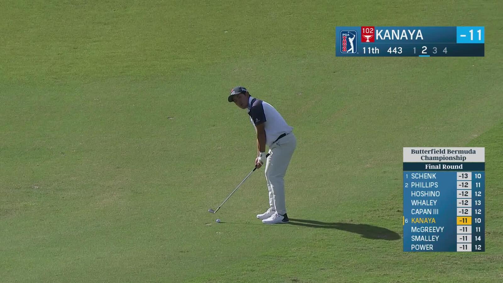 Takumi Kanaya makes birdie on No. 11 at Butterfield Bermuda