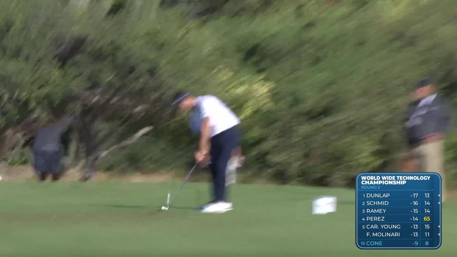 Trevor Cone makes birdie on No. 9 at World Wide Technology