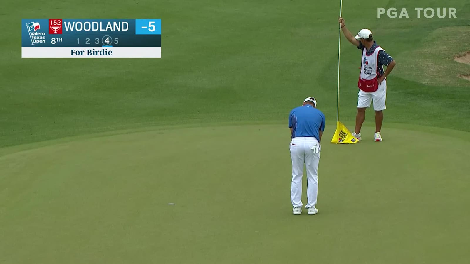 Gary Woodland birdies No. 8 at Valero