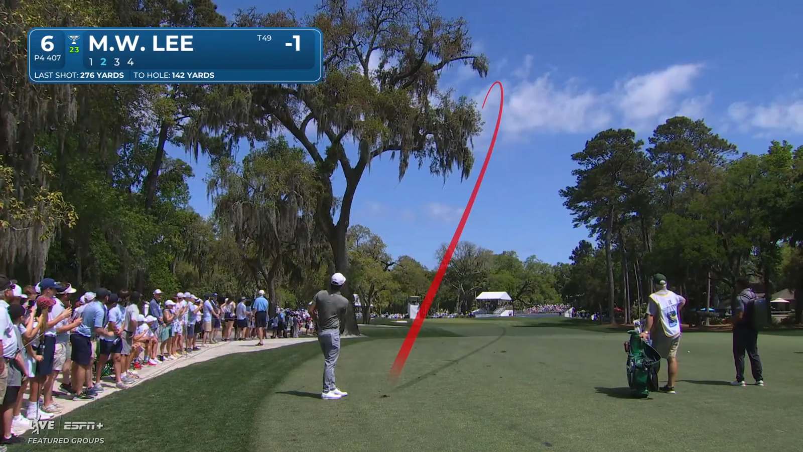Min Woo Lee draws approach to set up birdie at RBC Heritage