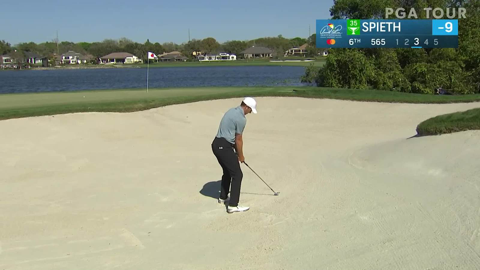 Jordan Spieth's bunker play leads to birdie at Arnold Palmer
