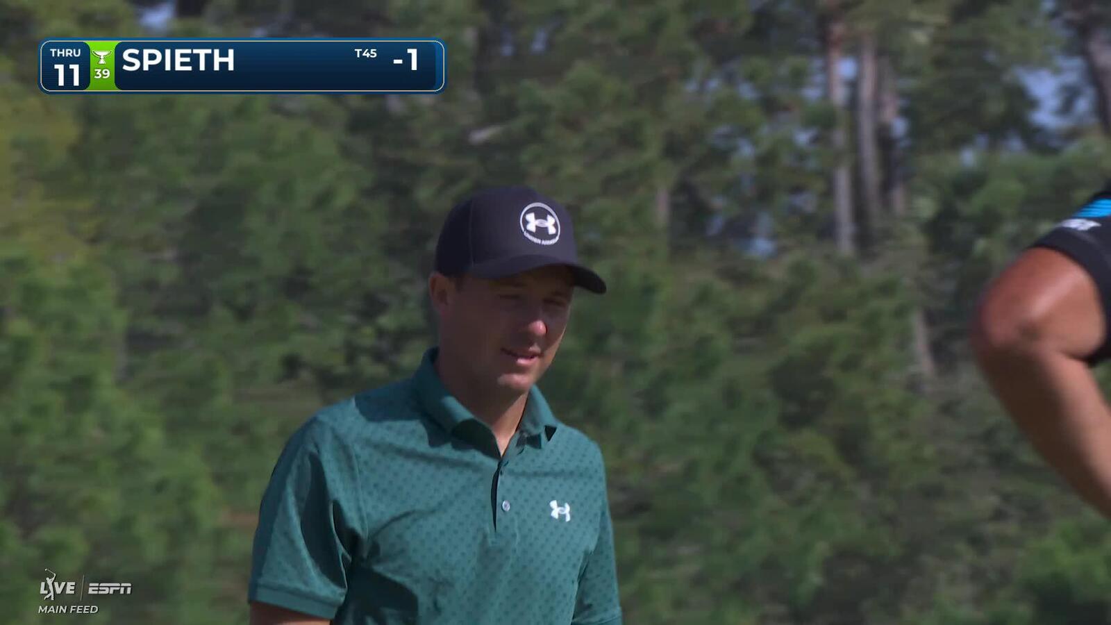 Jordan Spieth sinks 9-foot birdie putt on No. 11 at THE PLAYERS