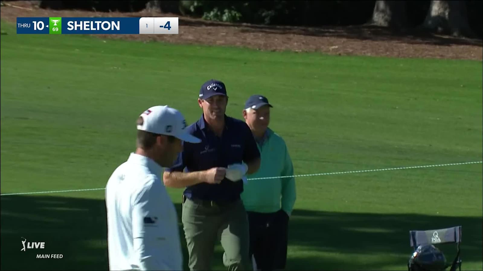 Robby Shelton holes 46-foot bunker shot for birdie at Wells Fargo