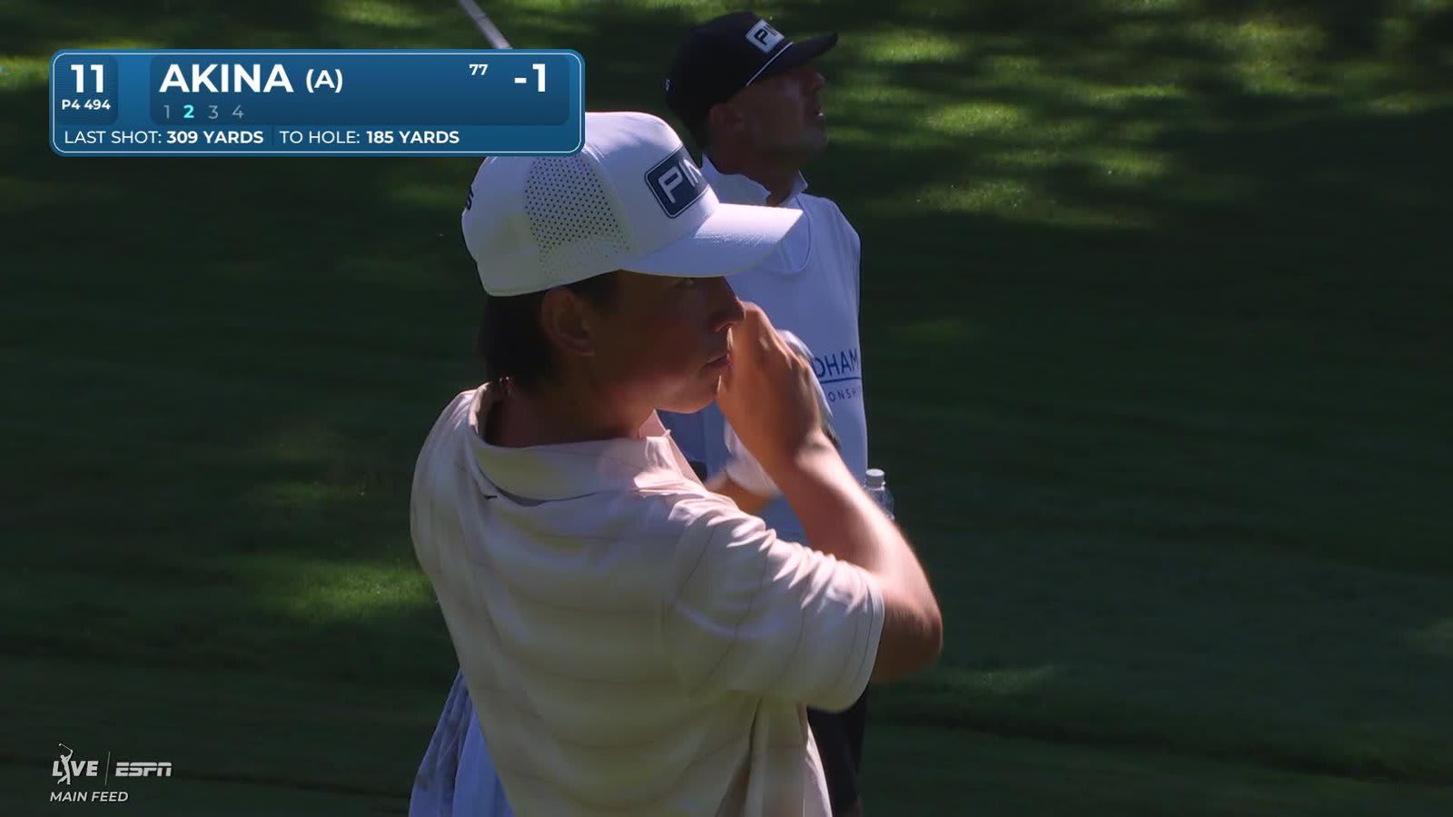 Kihei Akina's 181-yard approach sets up birdie on No. 11 at Wyndham