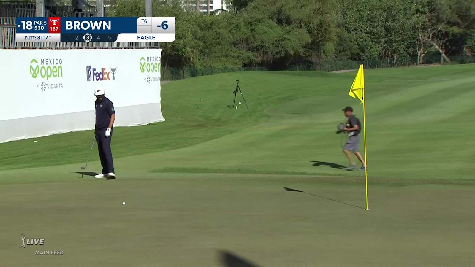 Scott Brown makes birdie on No. 18 at Mexico Open