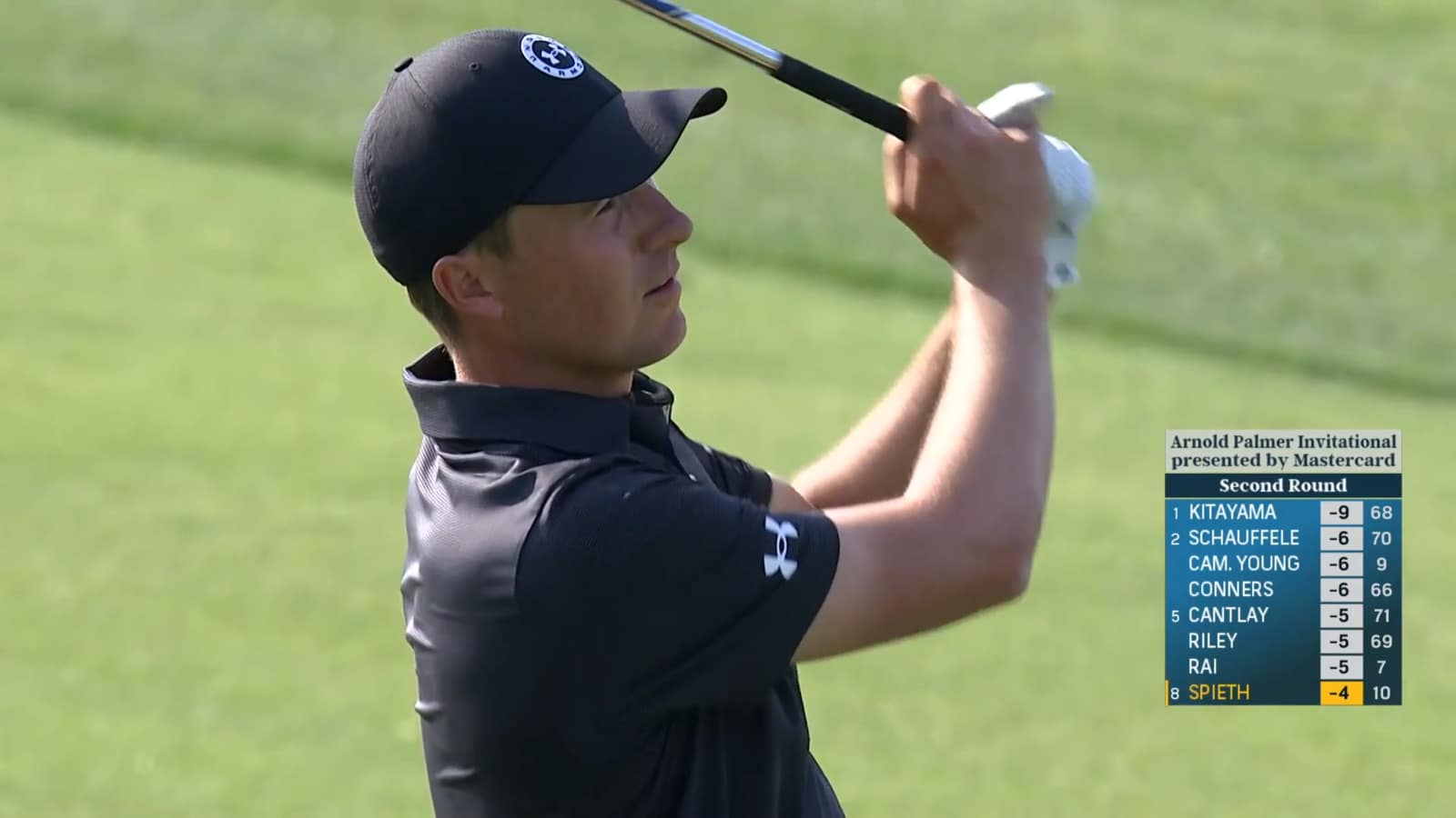 Jordan Spieth converts approach to 9-feet at Arnold Palmer