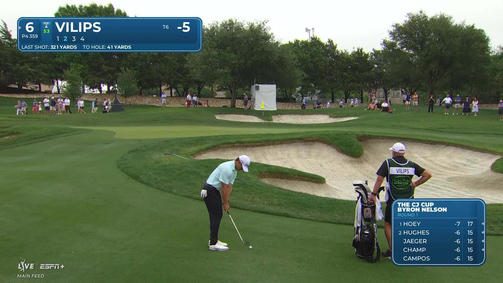 Karl Vilips pitches it tight for birdie at THE CJ CUP