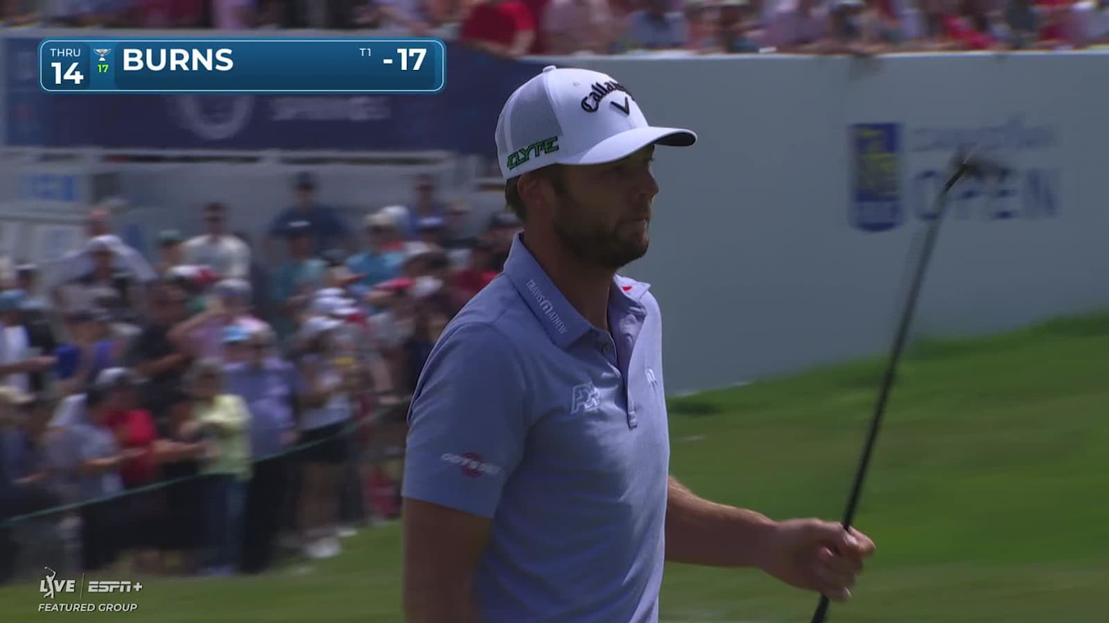 Sam Burns drains fifth consecutive birdie to tie lead at RBC Canadian