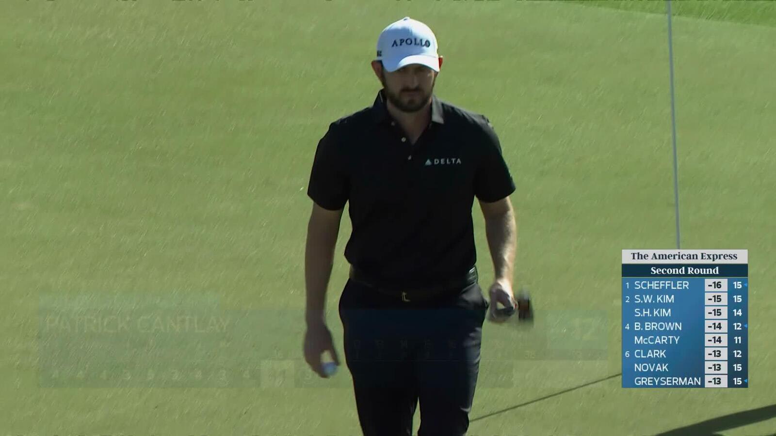 Patrick Cantlay hits 85-yard approach to 11 feet, sets up birdie on No. 10 at The American Express