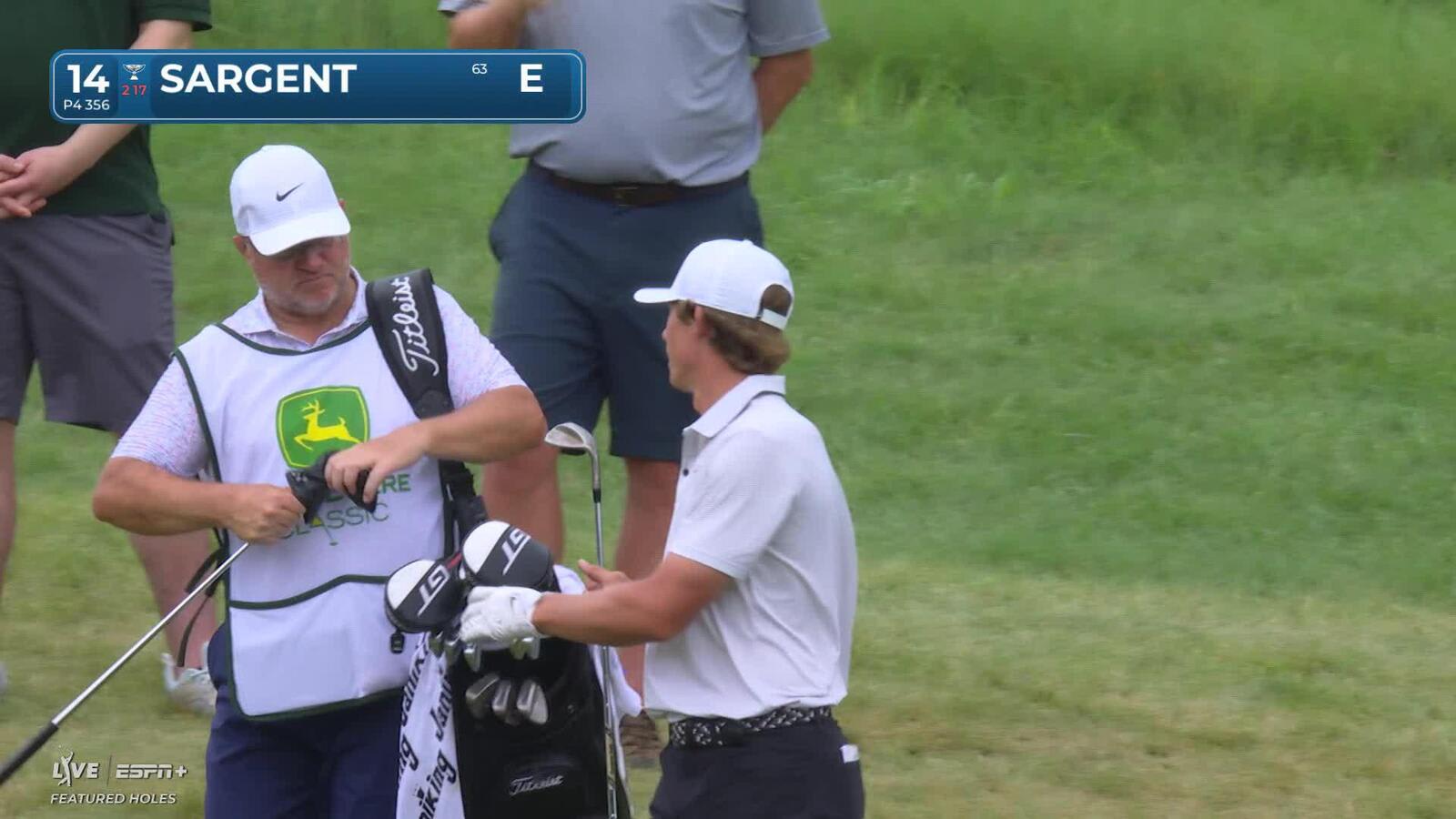 Gordon Sargent makes birdie on No. 14 at John Deere