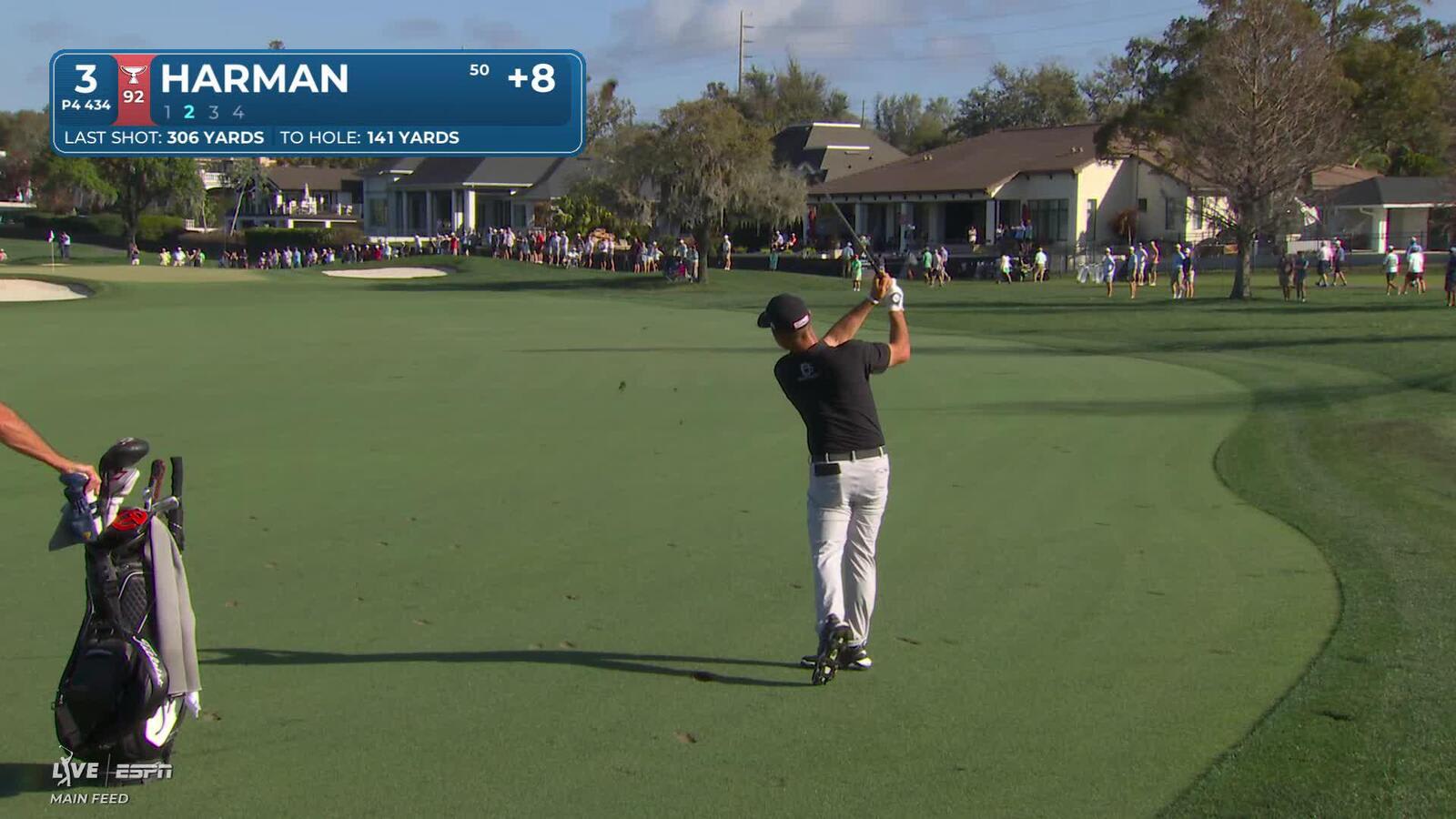 Brian Harman pours in 25-foot birdie putt on No. 3 at Arnold Palmer