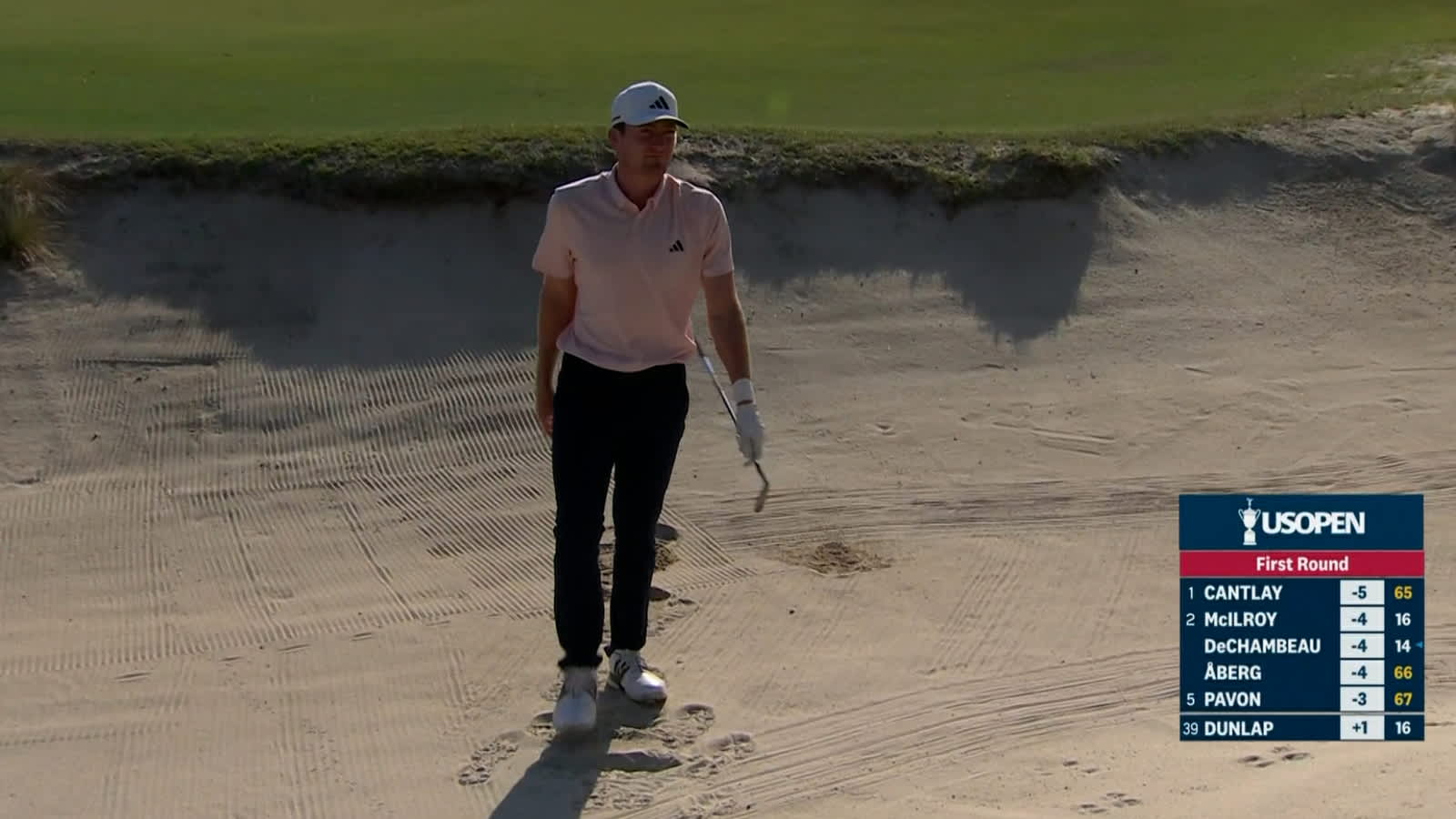 Nick Dunlap's excellent bunker hole-out for birdie at the U.S. Open