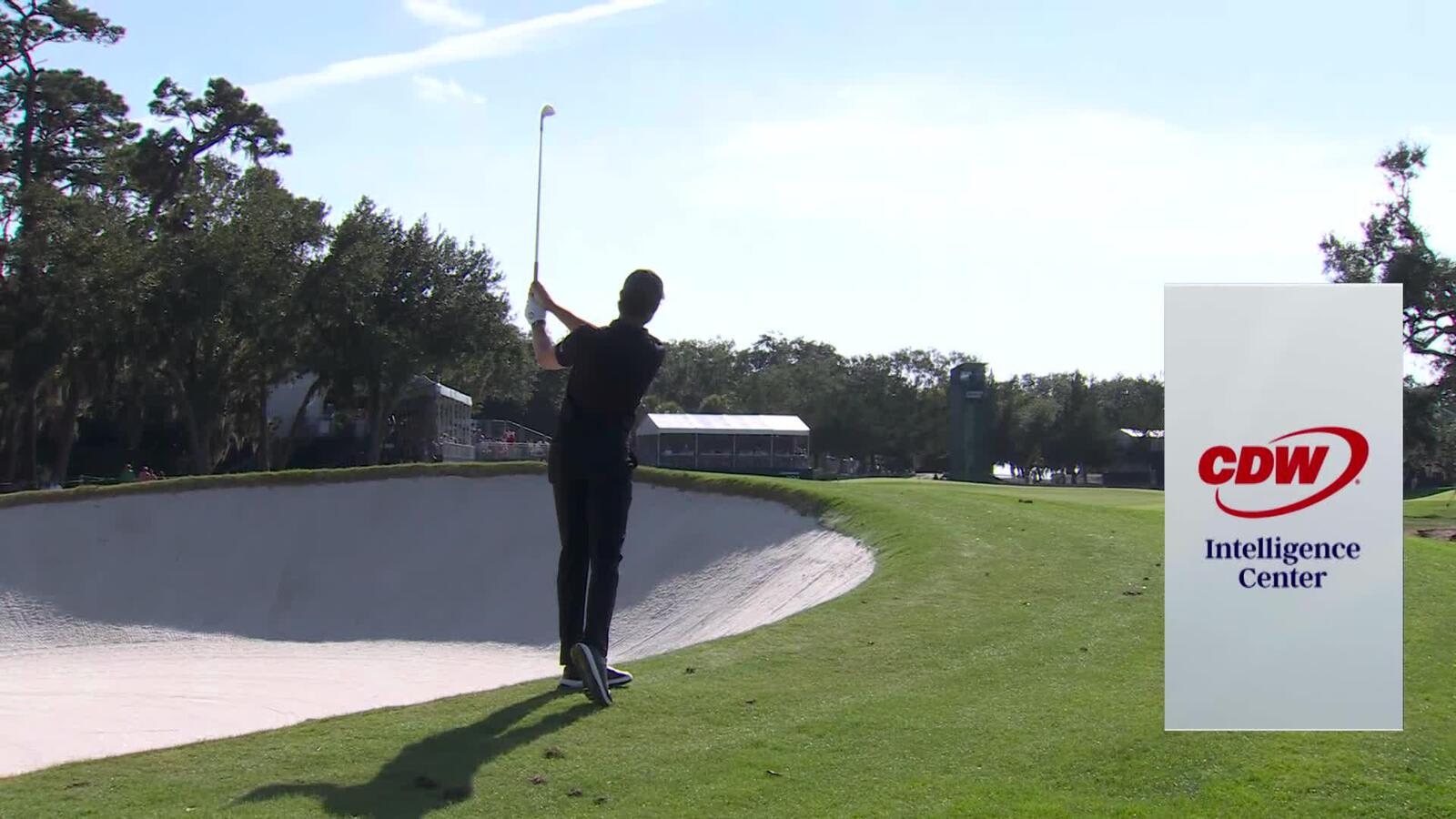 Patrick Rodgers nearly holes out approach shot, sets up birdie on No. 9 at The RSM Classic